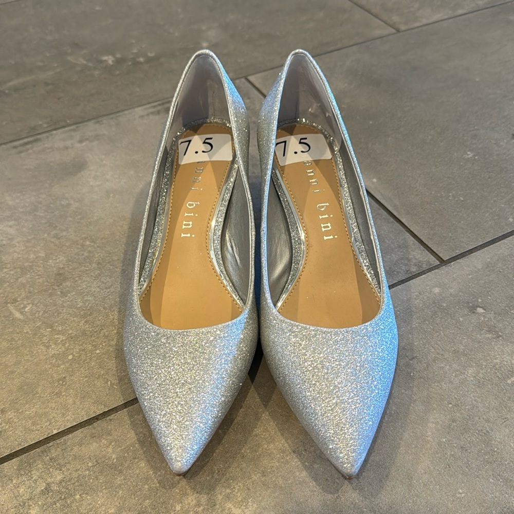 Gianni Bini silver heels
